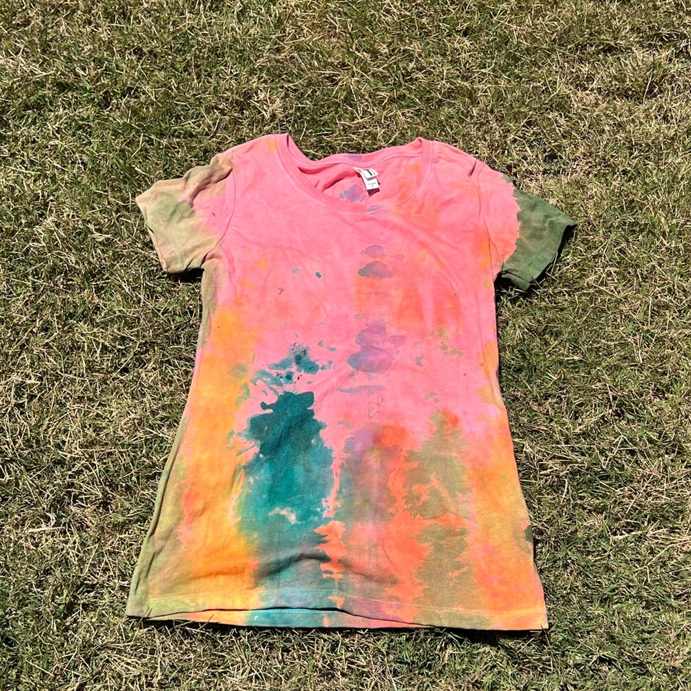 Multi color tie dye t shirt